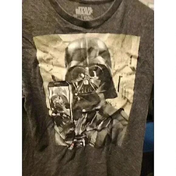 Star Wars Gray Darth Vader Medium T-Shirt CR3 - Picture 4 of 5